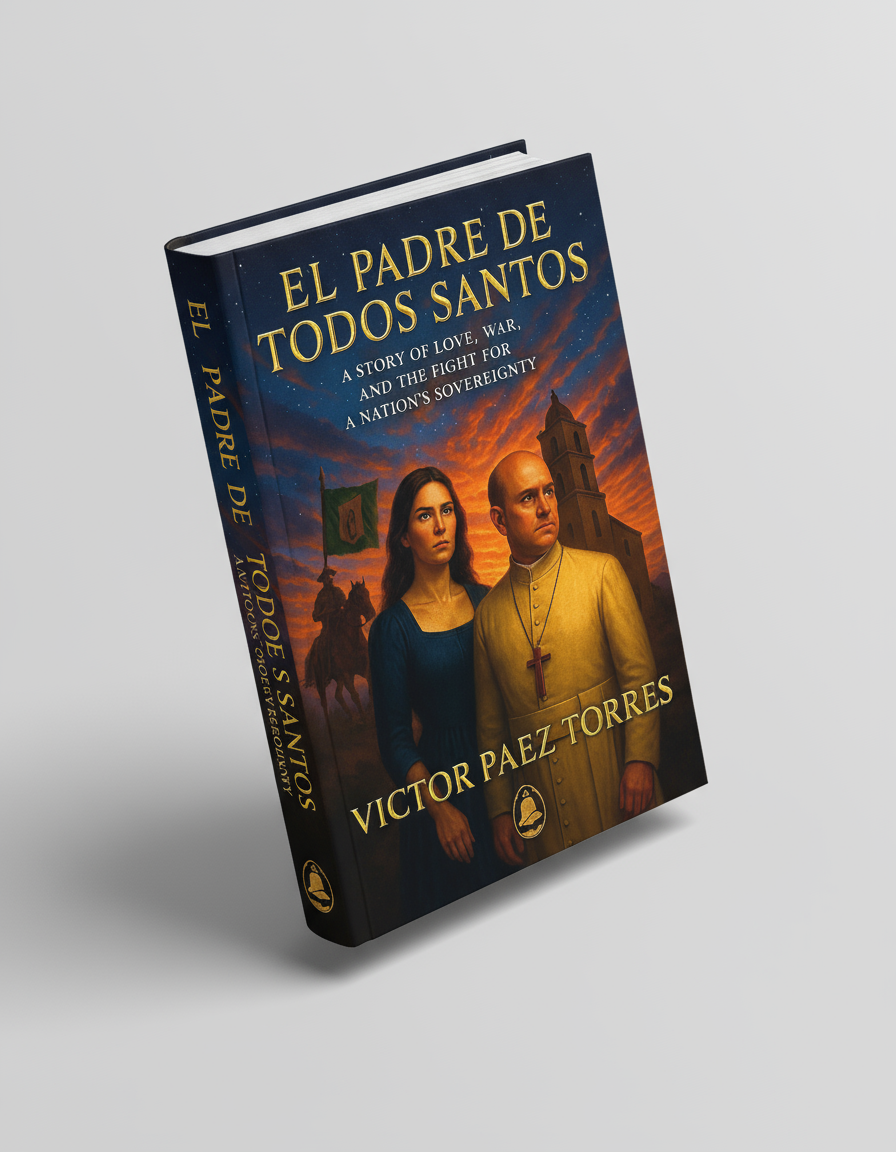 3D Book Mockup with Gold Spine Text